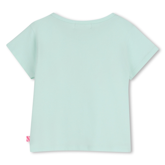 Billieblush Kurzarm T-Shirt in Aqua Blau mit Glitzer Ananas - Enjoy Billieblush Kurzarm T-Shirt in Aqua Blau mit Glitzer Ananas - Enjoy