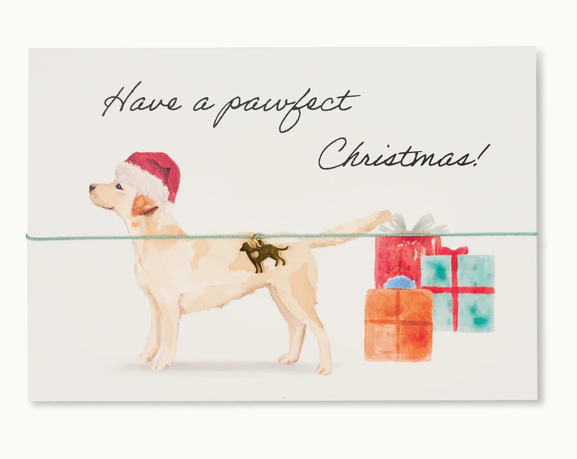 By Vivi Schmuck Postkarte - Pawfect Christmas - Labrador Weihnachten