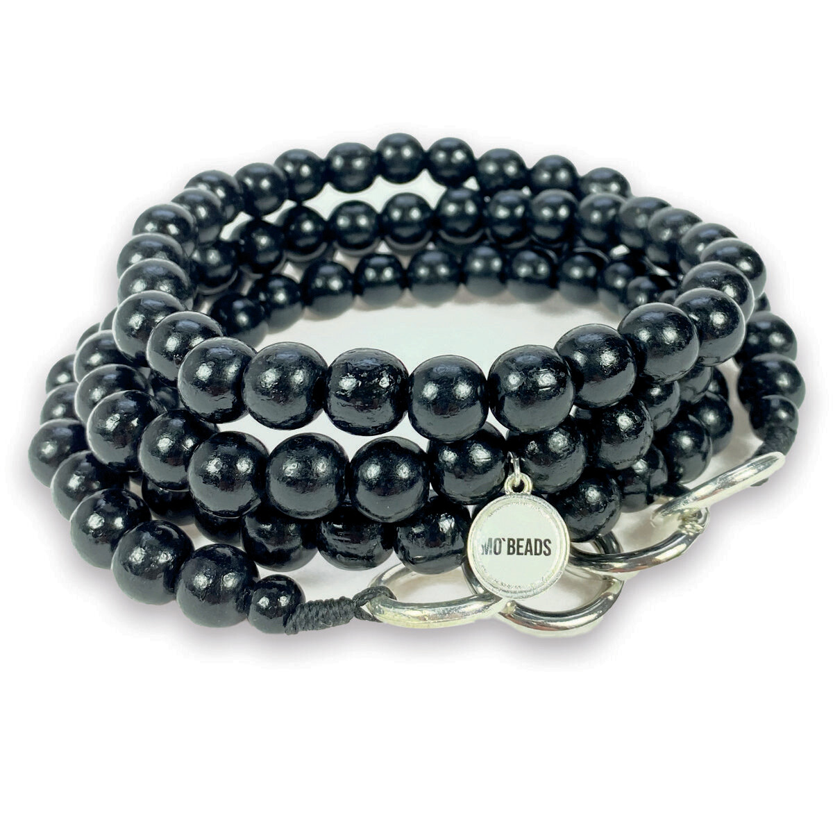 Mo Beads Holzperlen Handykette in Schwarz