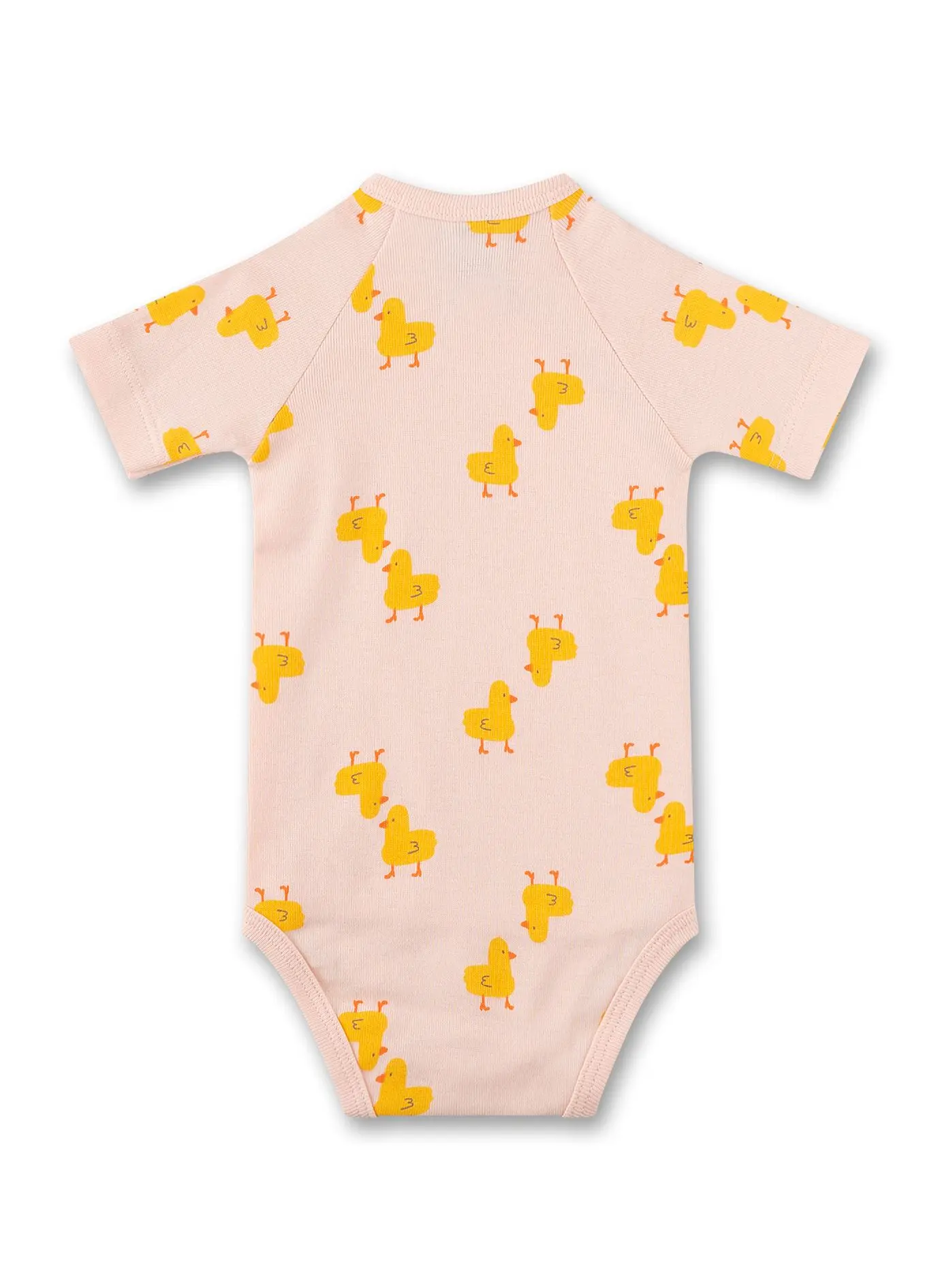 Sanetta Wickelbody kurzarm in Rosa - Küken Sanetta Wickelbody kurzarm in Rosa - Küken