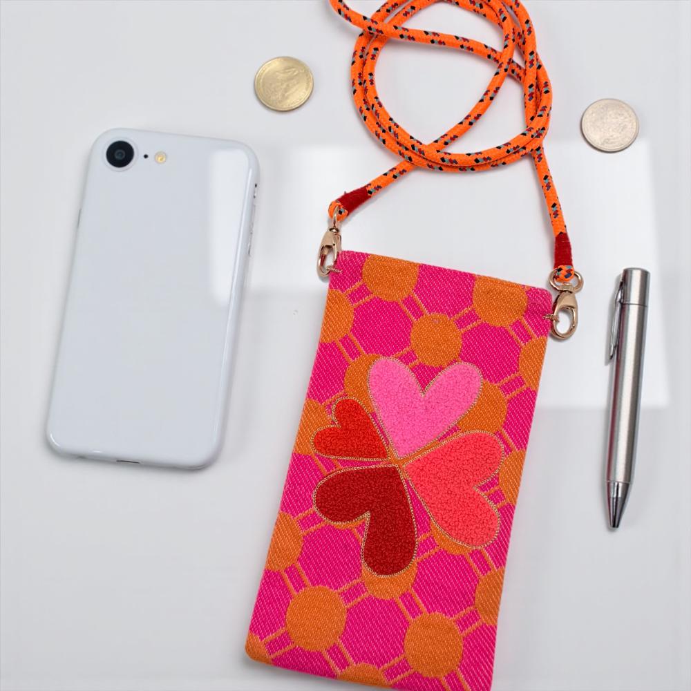 Noi Handytäschchen - Heart - Kleeblatt Herzen