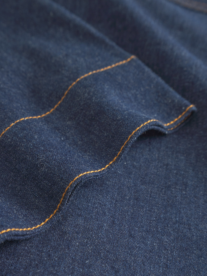 Mademoiselle YeYe Stay Metropolitan Drift Jeans Kleid Denim Blau