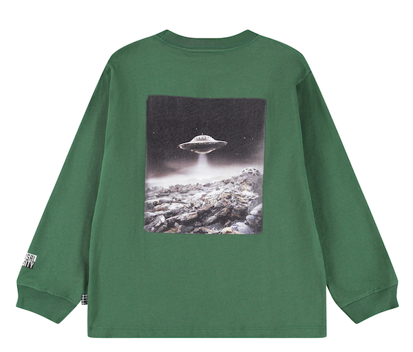 Molo Rube Langarm GOTS Bio-Baumwolle Pullover in Grün - Alien Spaceship
