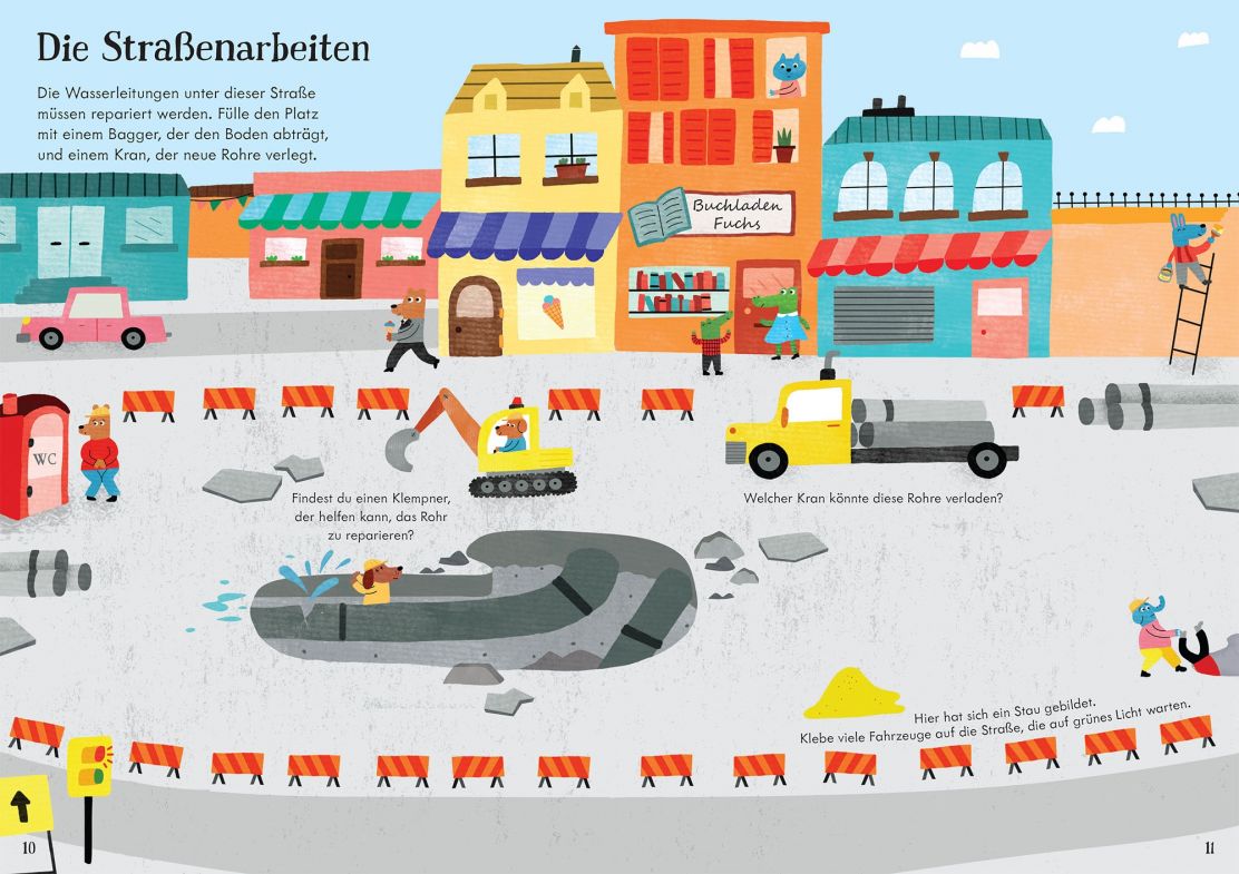 Usborne Mein Immer-wieder-Stickerbuch - Bagger und Kräne Usborne Mein Immer-wieder-Stickerbuch - Bagger und Kräne