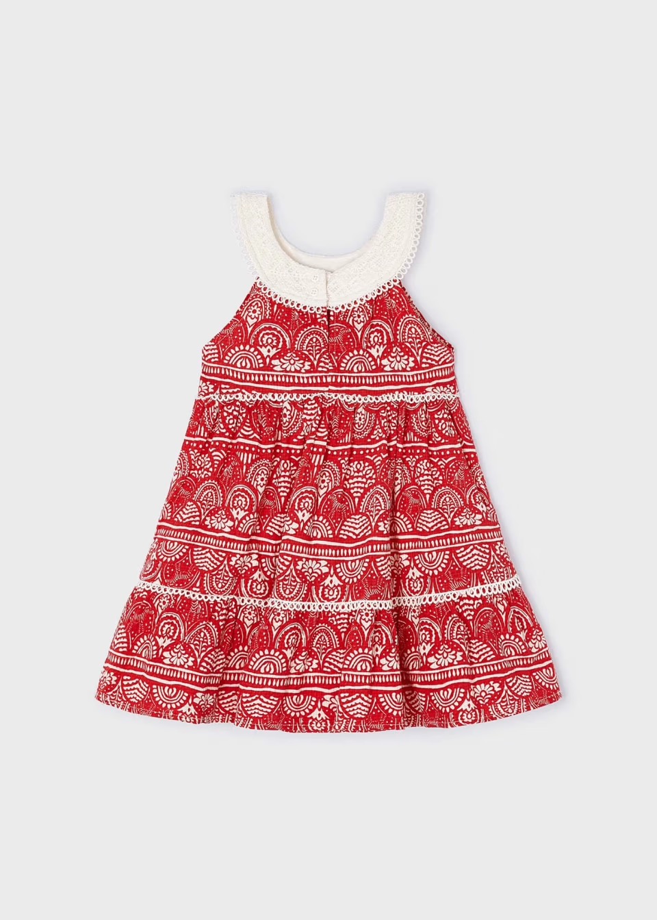 guipure-kleid-mit-handtasche-madchen-grenadine-XL-5 Mayoral Kleid Guipure mit Handtasche in Rot