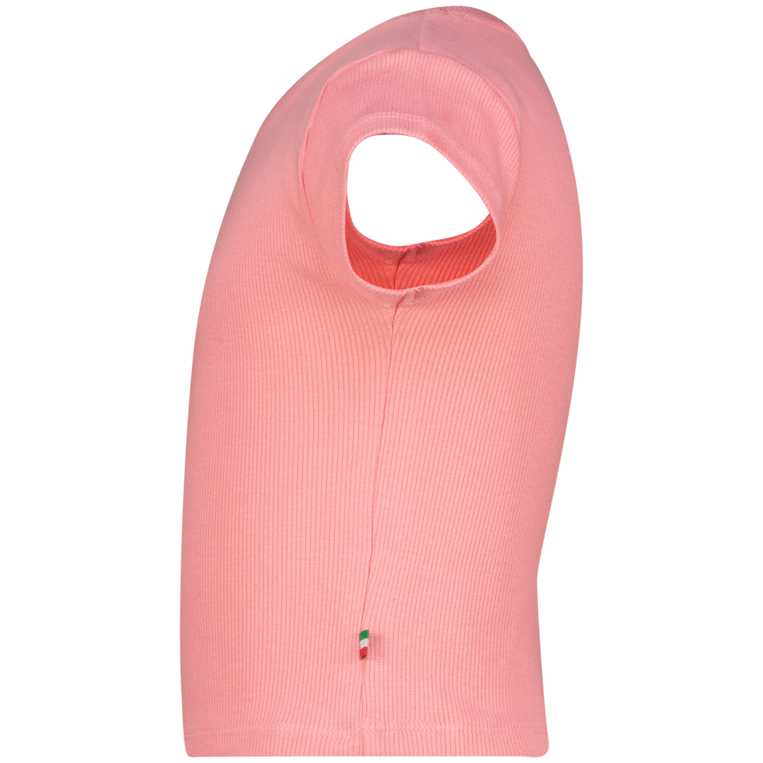 Vingino Crop Top Feinripp in Spring Peach - Korall mit Stickerei - SALE