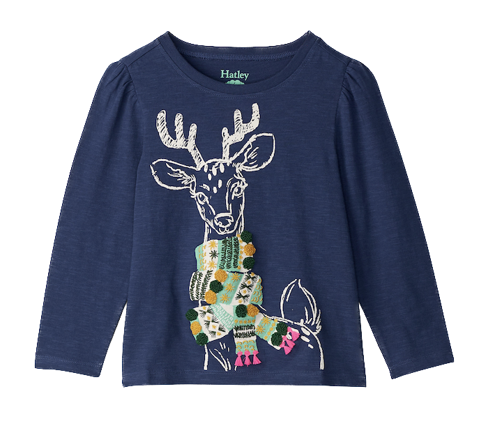 Hatley Langarm Shirt in Navy Blau - Rentier - SALE