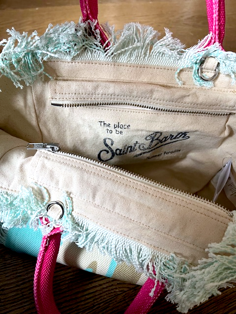 Saint Barth Colette Tasche Canvas in Small - Postcard Capri - SALE