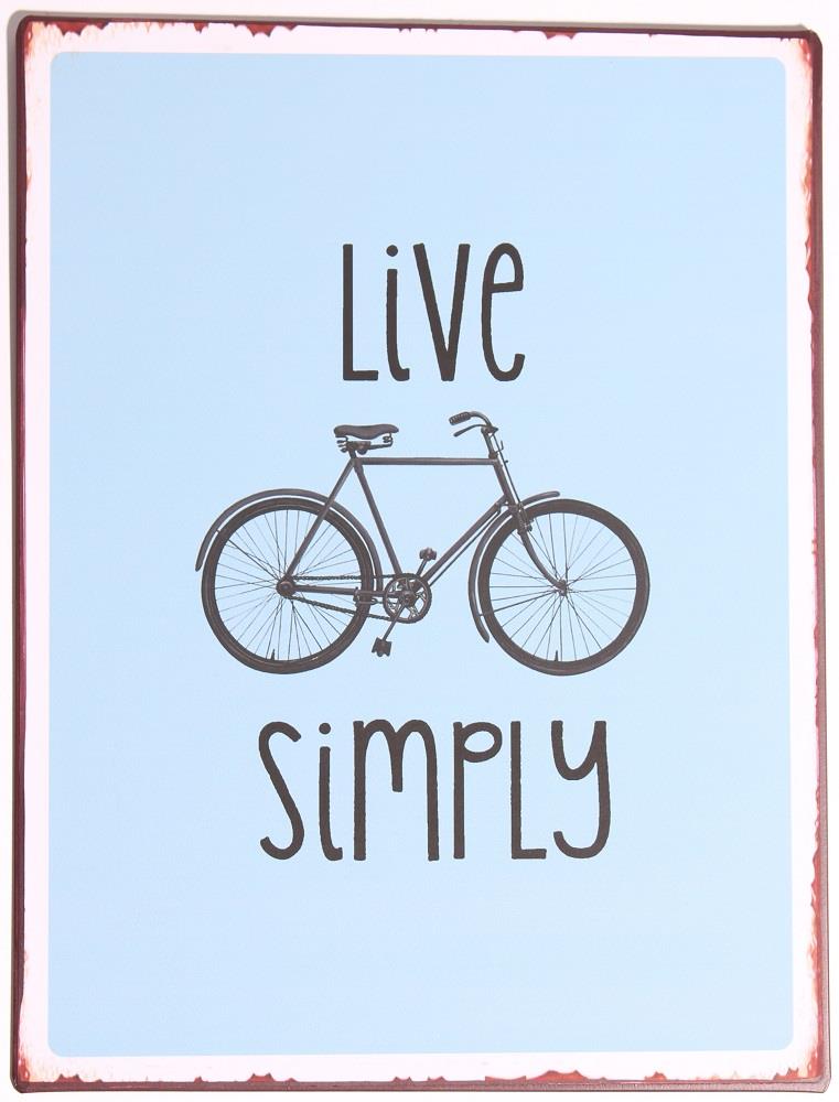 em4384-p Lafinesse Metal Schild - Live Simply