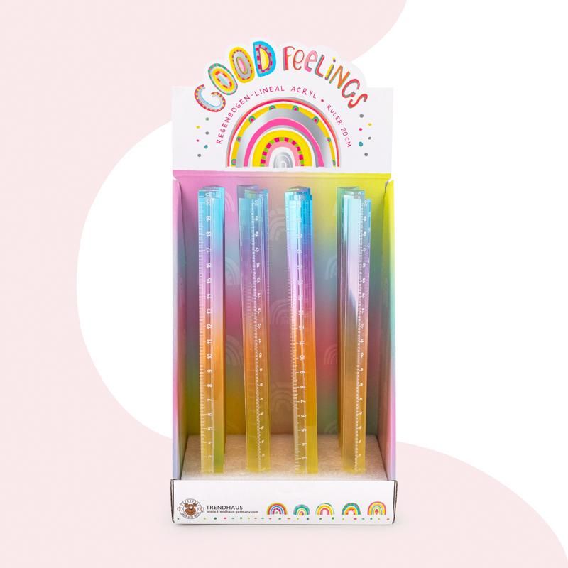 Trendhaus Good Feelings Regenbogen Lineal
