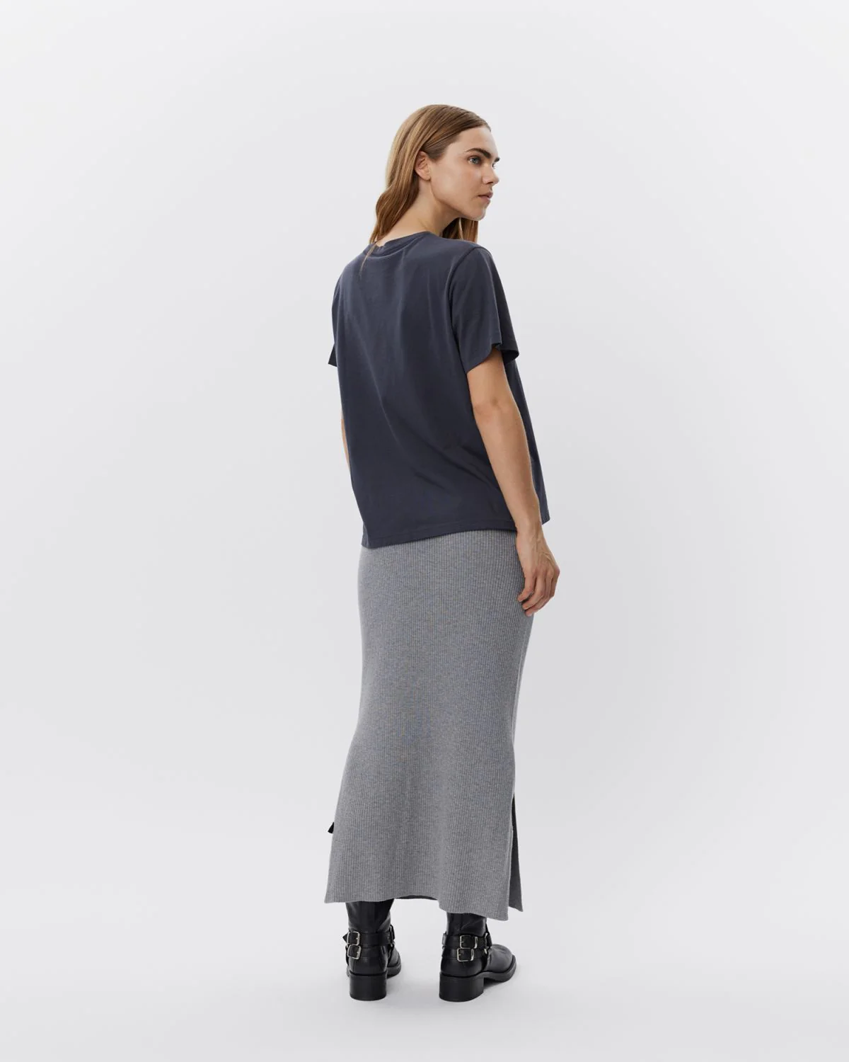 Sofie Schnoor Strickrock - Grau meliert - SALE Sofie Schnoor Strickrock - Grau meliert - SALE