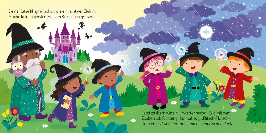 Usborne Mein Zauberstab-Klangbuch: Besuch in der Zauberschule Usborne Mein Zauberstab-Klangbuch: Besuch in der Zauberschule