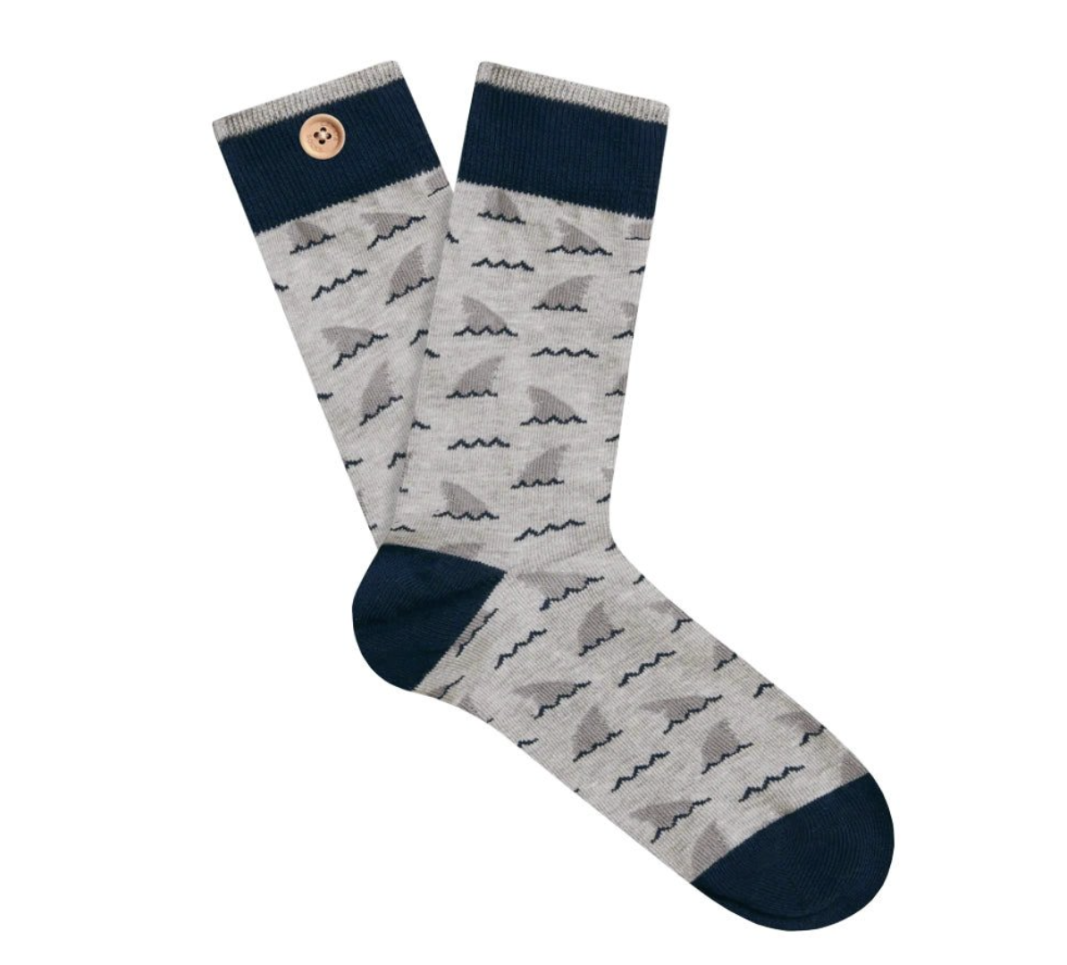 Cabaia Herren Socken - ANTOINE & CINDY in Grau - Haiflosse - SALE Cabaia Herren Socken - ANTOINE & CINDY in Grau - Haiflosse - SALE