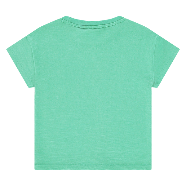 Babyface Stains & Stories Kurzarm T-Shirt in Weiß & Neon Grün - Surf Camp