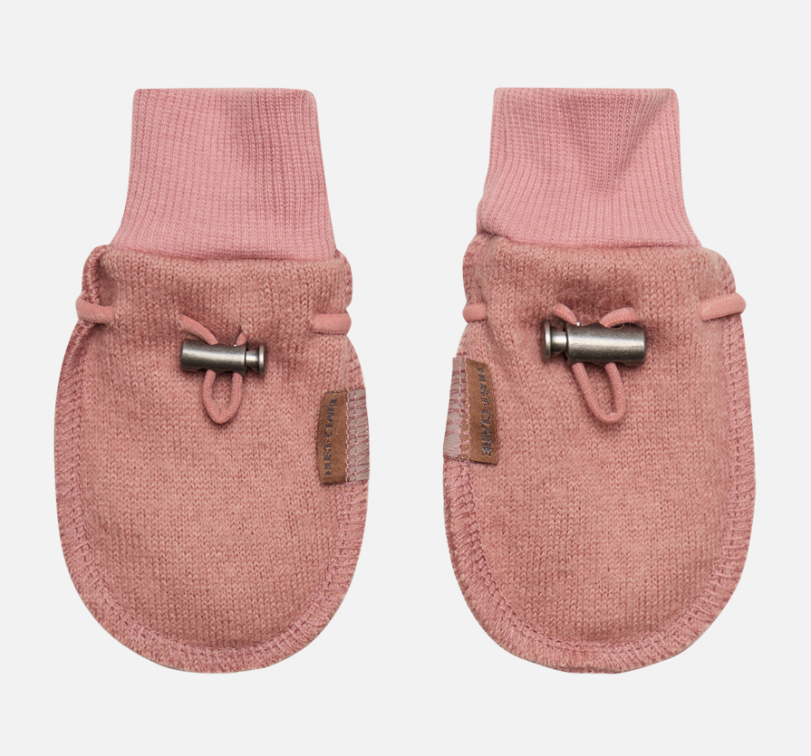 Hust & Claire Ferri Merinowolle Baby Fäustlinge - Rosa