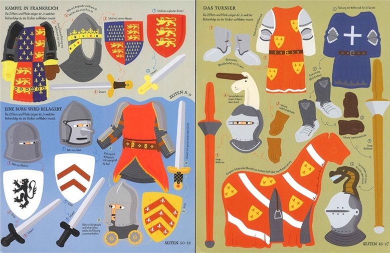 Usborne Anziehpuppen-Stickerbuch: Ritter