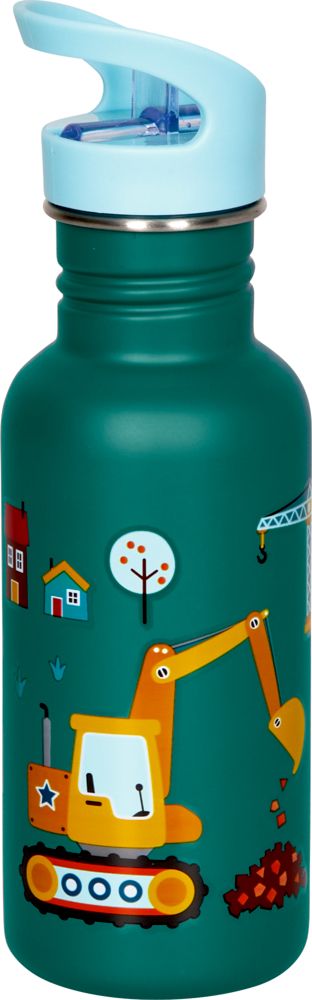 Edelstahlflasche mit Bürste - Bagger