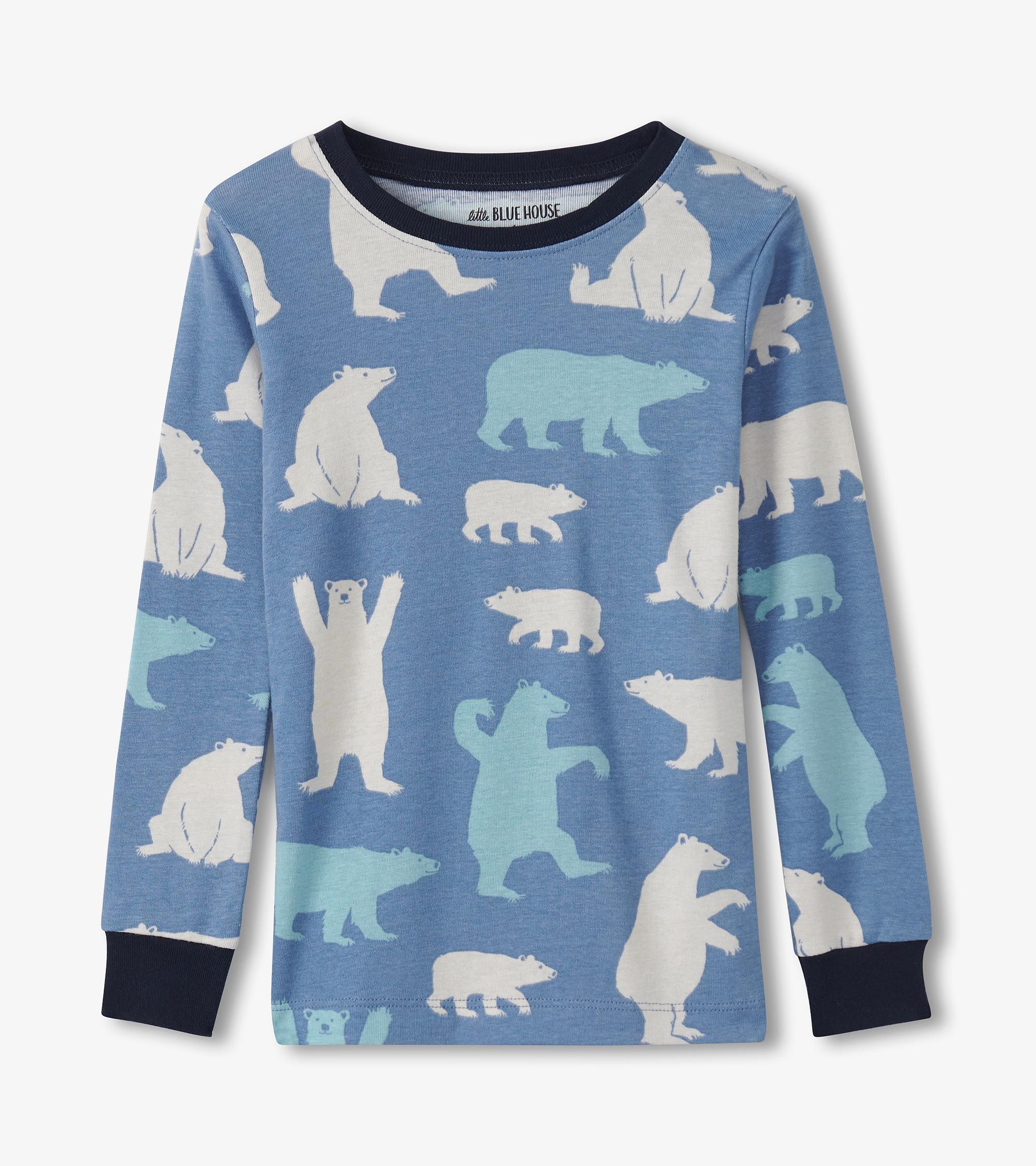 Little Blue House Blue Polar Bears Pyjama in Blau - Hellbau Eisbären - SALE