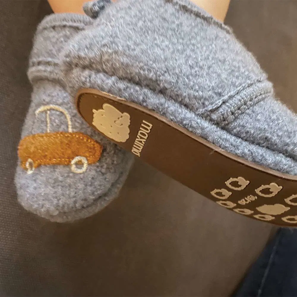 Maximo Woll-Fleece Lauflernschuhe Auto mit Anti-Rutsch-Sohle + Klettverschluß Maximo Woll-Fleece Lauflernschuhe Auto mit Anti-Rutsch-Sohle + Klettverschluß