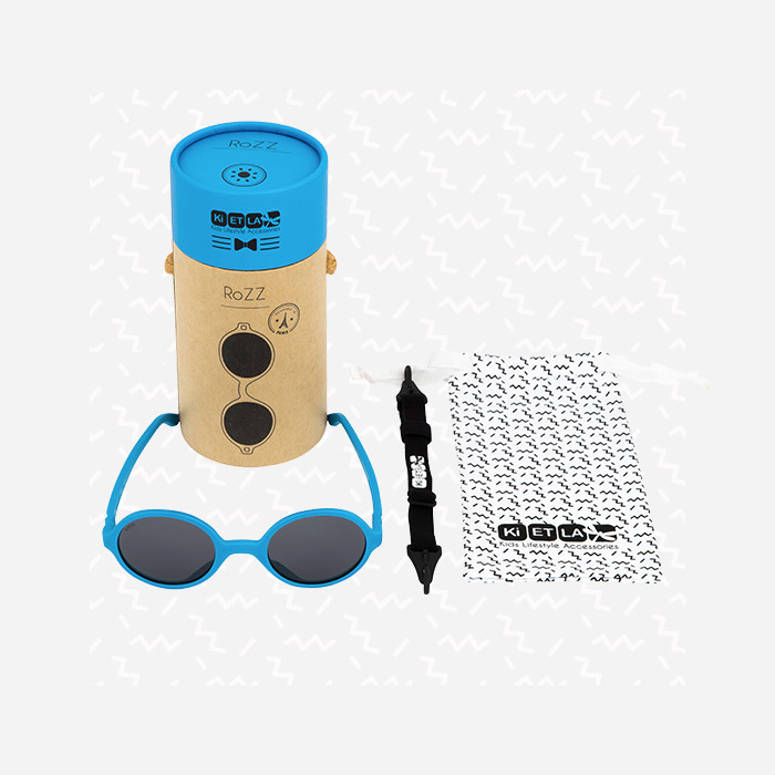 LittleKids_RoZZ_MediumBlue_packshot4 KiETLA Kleinkind Sonnenbrille ROZZ (UV-Schutz 3) mit blauem Rahmen