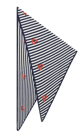 Codello Gestricktes Dreieckstuch mit Navy Streifen & Herzen