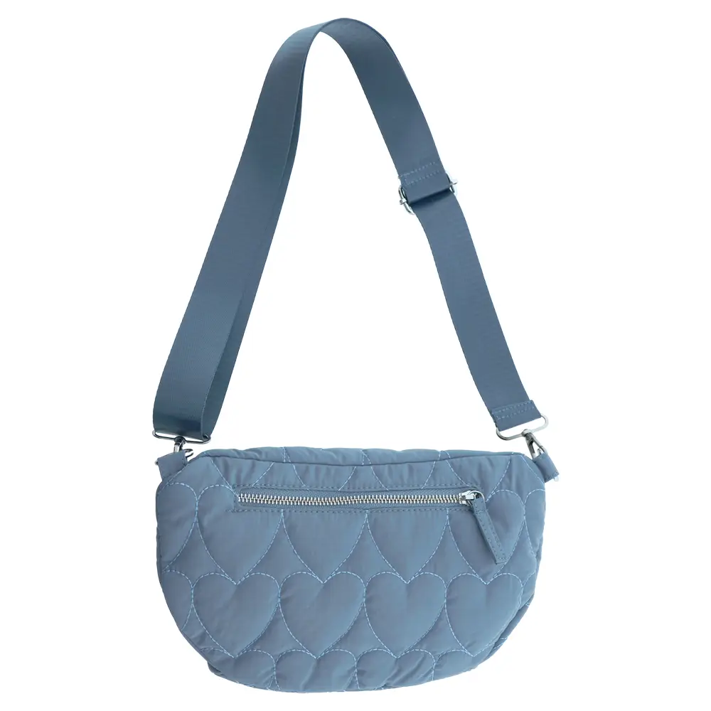LOT83 Crossbody-Tasche Jill Gesteppt mit Herzen -Jeans Blau LOT83 Crossbody-Tasche Jill Gesteppt mit Herzen -Jeans Blau