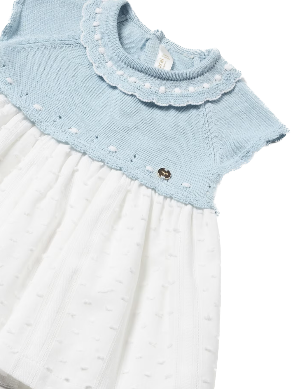 Bildschirm-foto-2024-03-09-um-15-59-24 Mayoral Baby Kleid mit Strickoberteil - Blau/Weiß