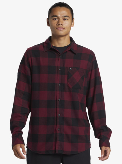 Quiksilver Buffalo Classic Flanellhemd für Männer - Wine/Rot-Schwarz kariert Quiksilver Buffalo Classic Flanellhemd für Männer - Wine/Rot-Schwarz kariert