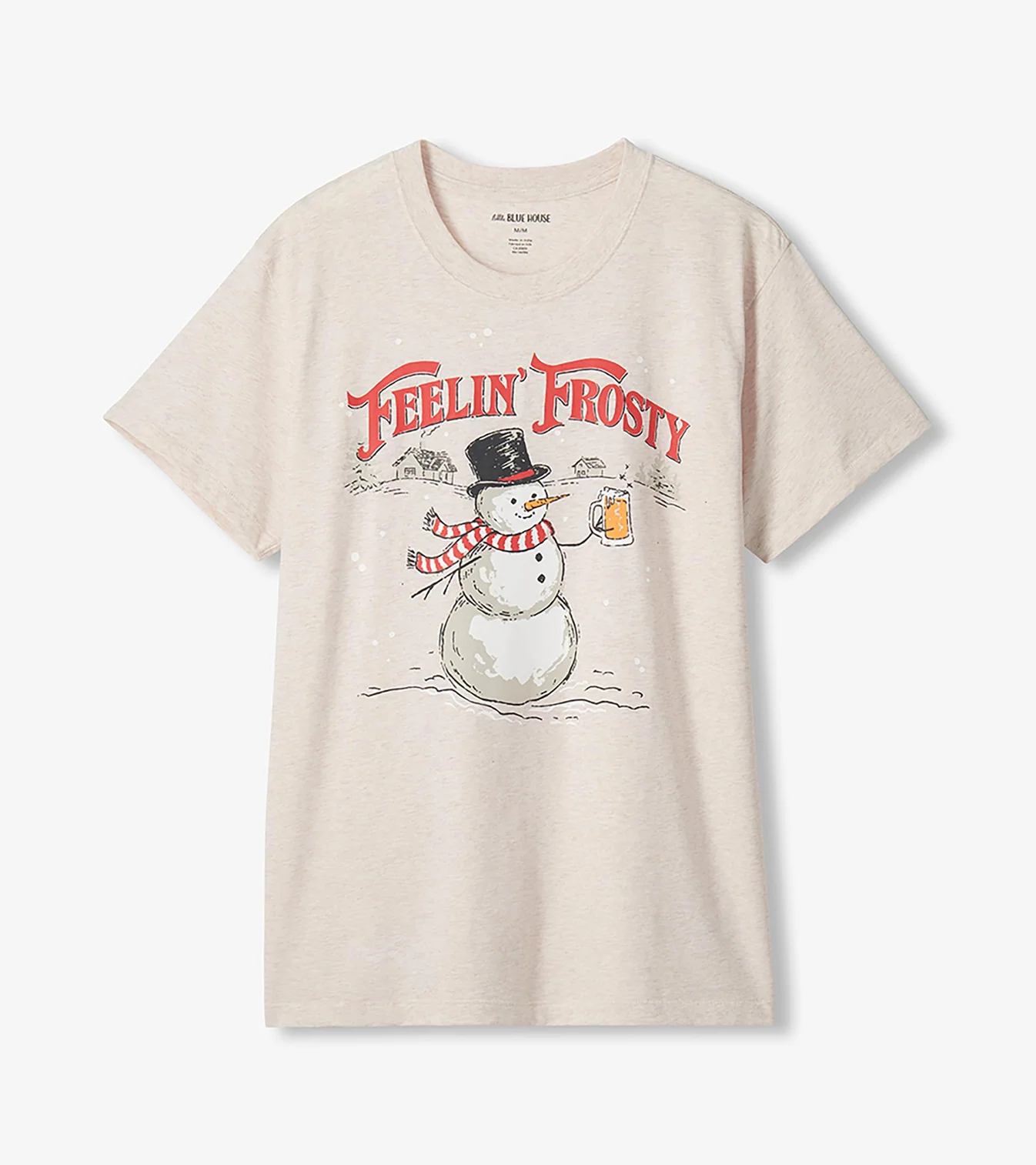 Little Blue House Men's Feeling Frosty T-Shirt Herren – Weihnachtsshirt mit Schneemann aus 100 % Baumwolle Little Blue House Men's Feeling Frosty T-Shirt Herren – Weihnachtsshirt mit Schneemann aus 100 % Baumwolle