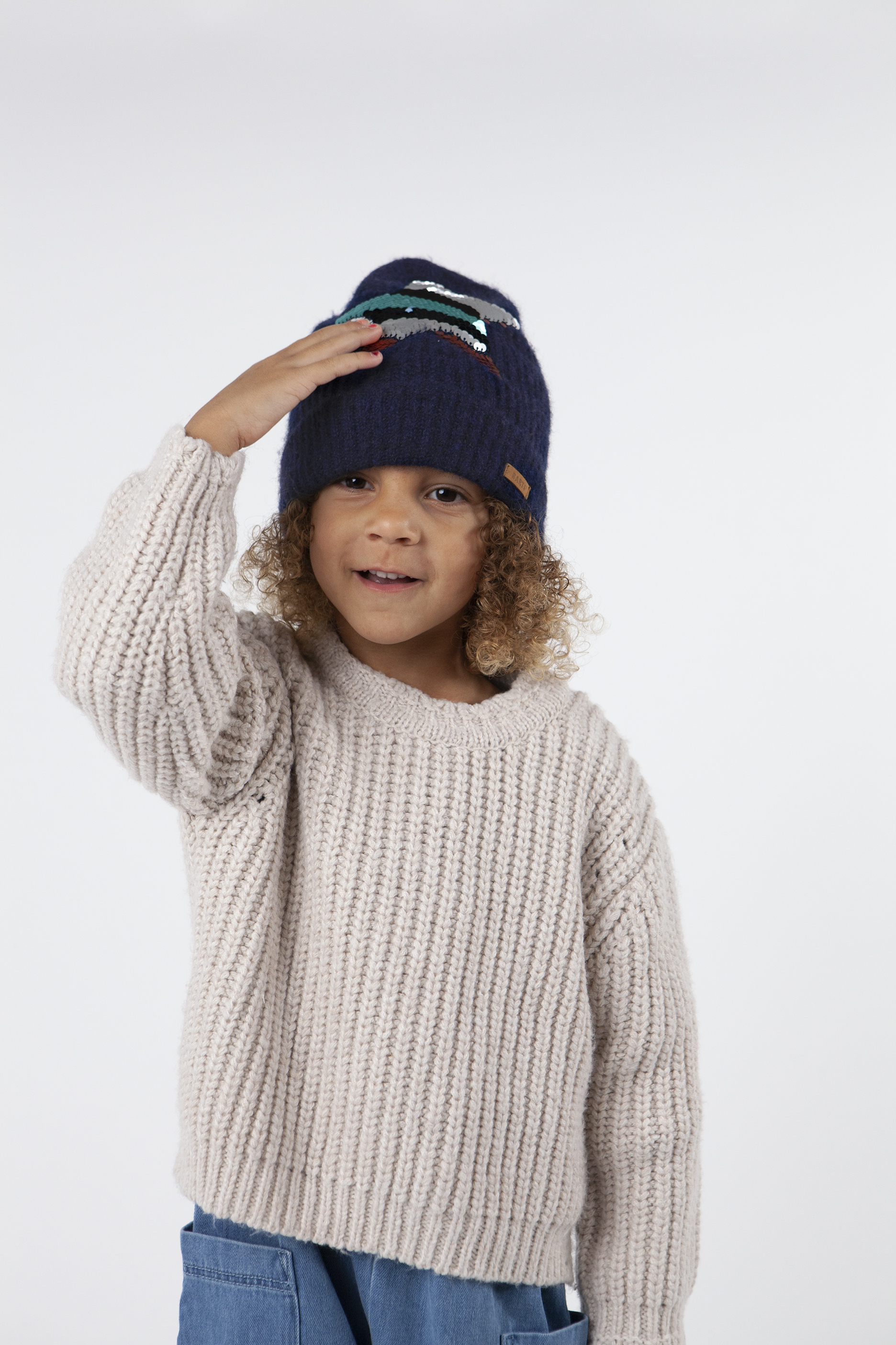 Barts Spaerkle Beanie mit Wendepailletten Stern auf Navy - SALE