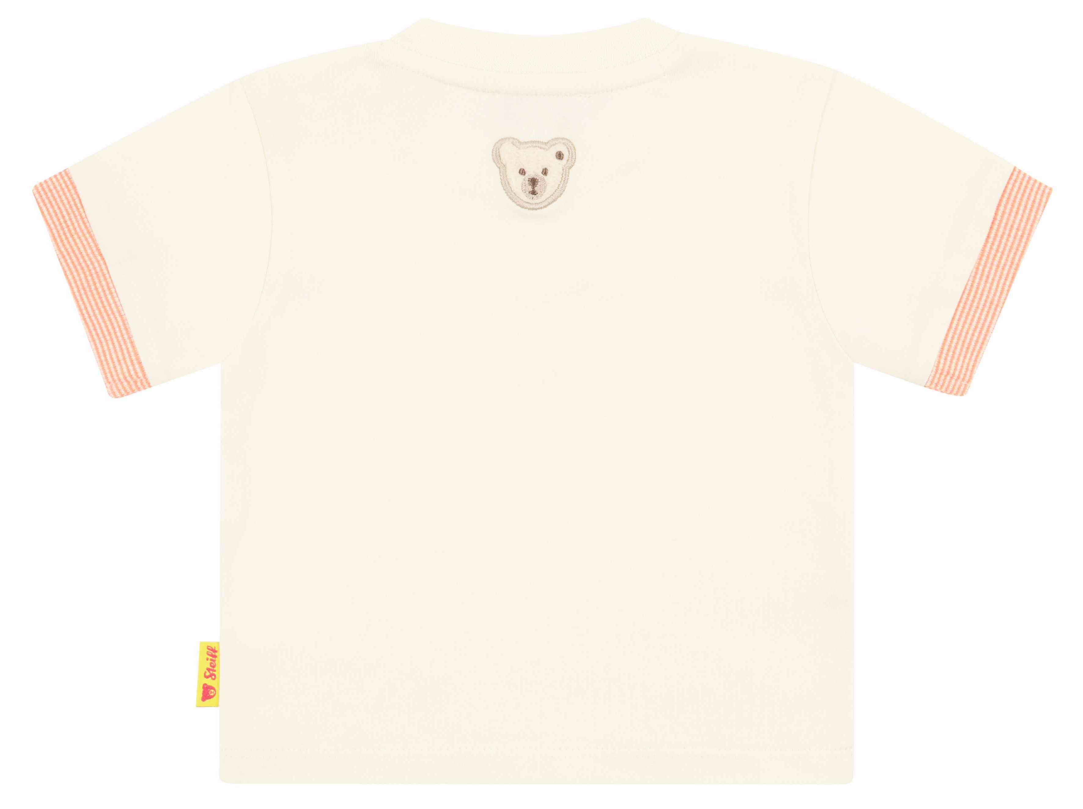 Steiff Baby Kurzarm T-Shirt in Eggnog Creme Bär & Krabbe am Strand Steiff Baby Kurzarm T-Shirt in Eggnog Creme Bär & Krabbe am Strand