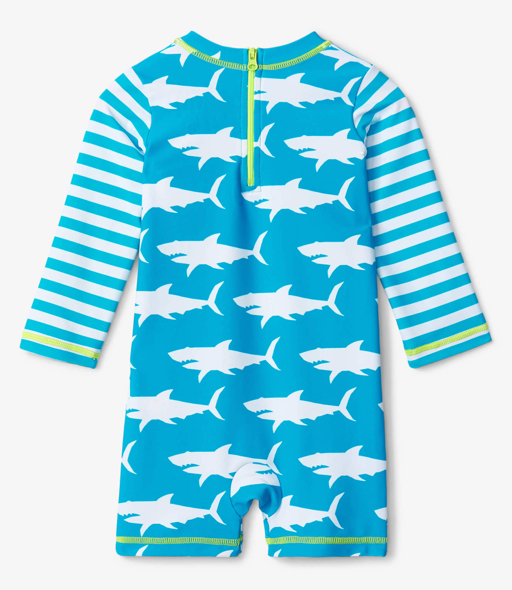 Hatley Baby Badeanzug / Rashguard in Meeresblau - Haifische