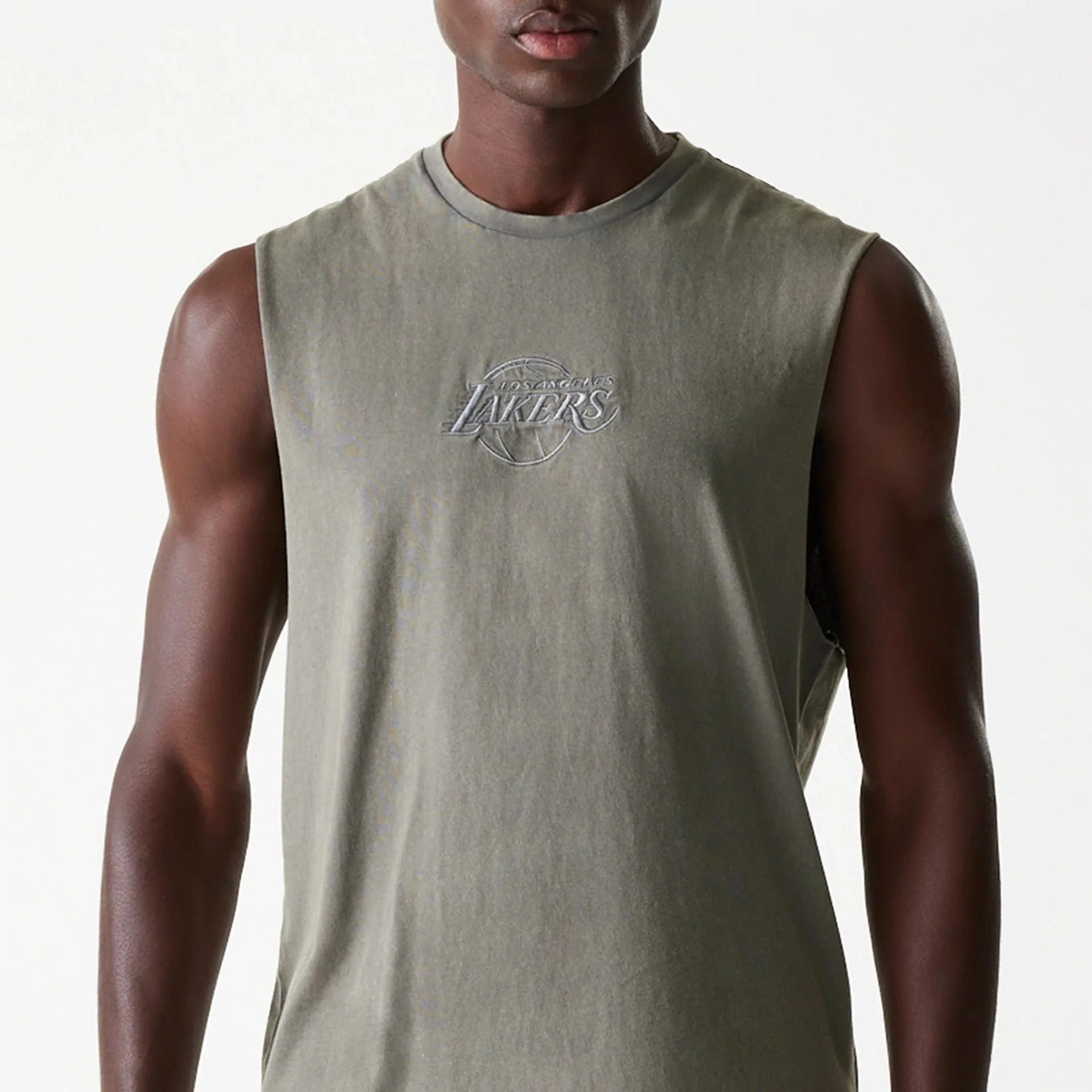 New Era Tank T-Shirt Graues LA Lakers NBA Washed Tanktop
