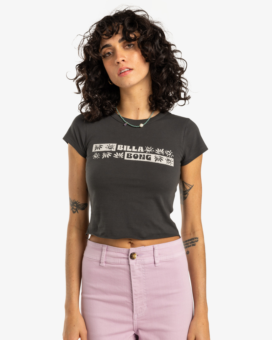 Billabong Paradise Way T-Shirt für Frauen in Off Black/Schwarz - SALE