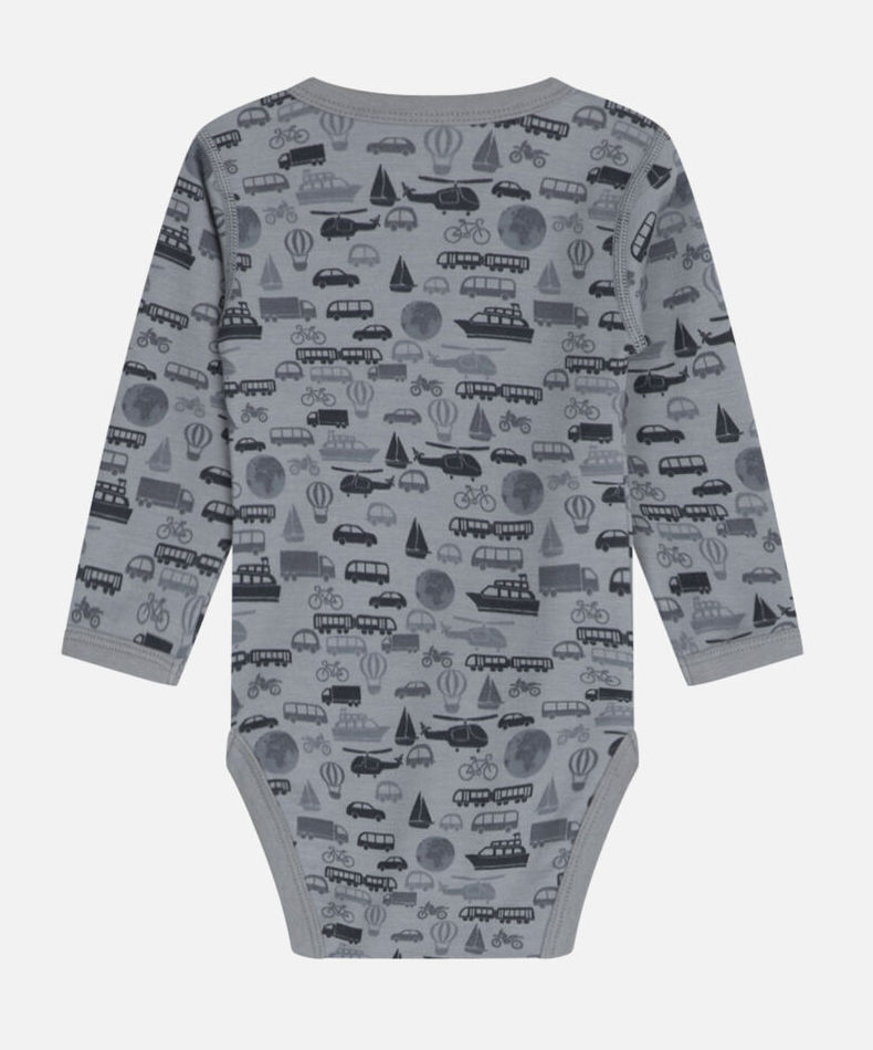 Hust & Claire Baloo Body Wolle Bambus in Blau - Fahrzeuge