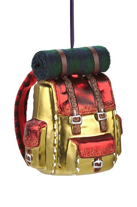1070101003_1920x1920-RUCKSACK-WANDERN The Gift Company Weihnachtsschmuck - Glas Anhänger - Wandern Rucksack