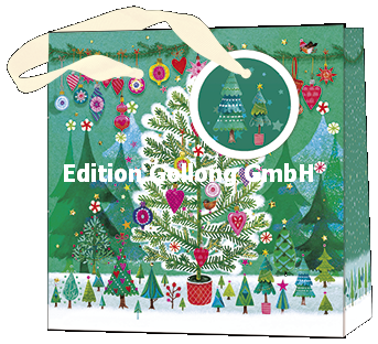 Edition Gollong Geschenktasche Weihnachten - Tannenbäume - Klein