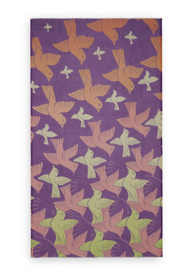 Codello Schal Modal & Seide Vogel in Lila - SALE Codello Schal Modal & Seide Vogel in Lila - SALE