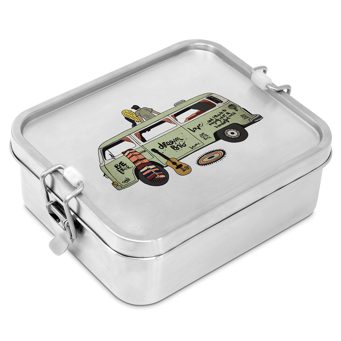 Paperproducts Edelstahl Brotzeit Box - be real, dream big