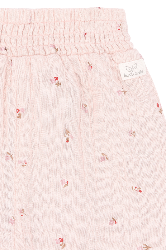 Hust & Claire Thicco Musselin Babyhose in Rosa mit Zarten Blumen