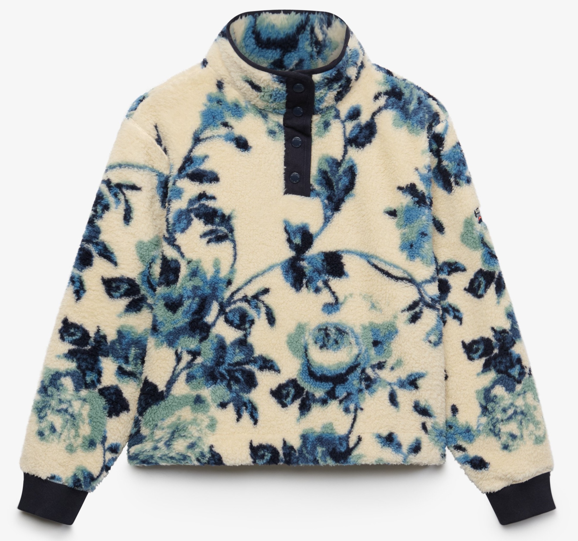 Superdry Damen Superweiche bedruckter Teddyfleece