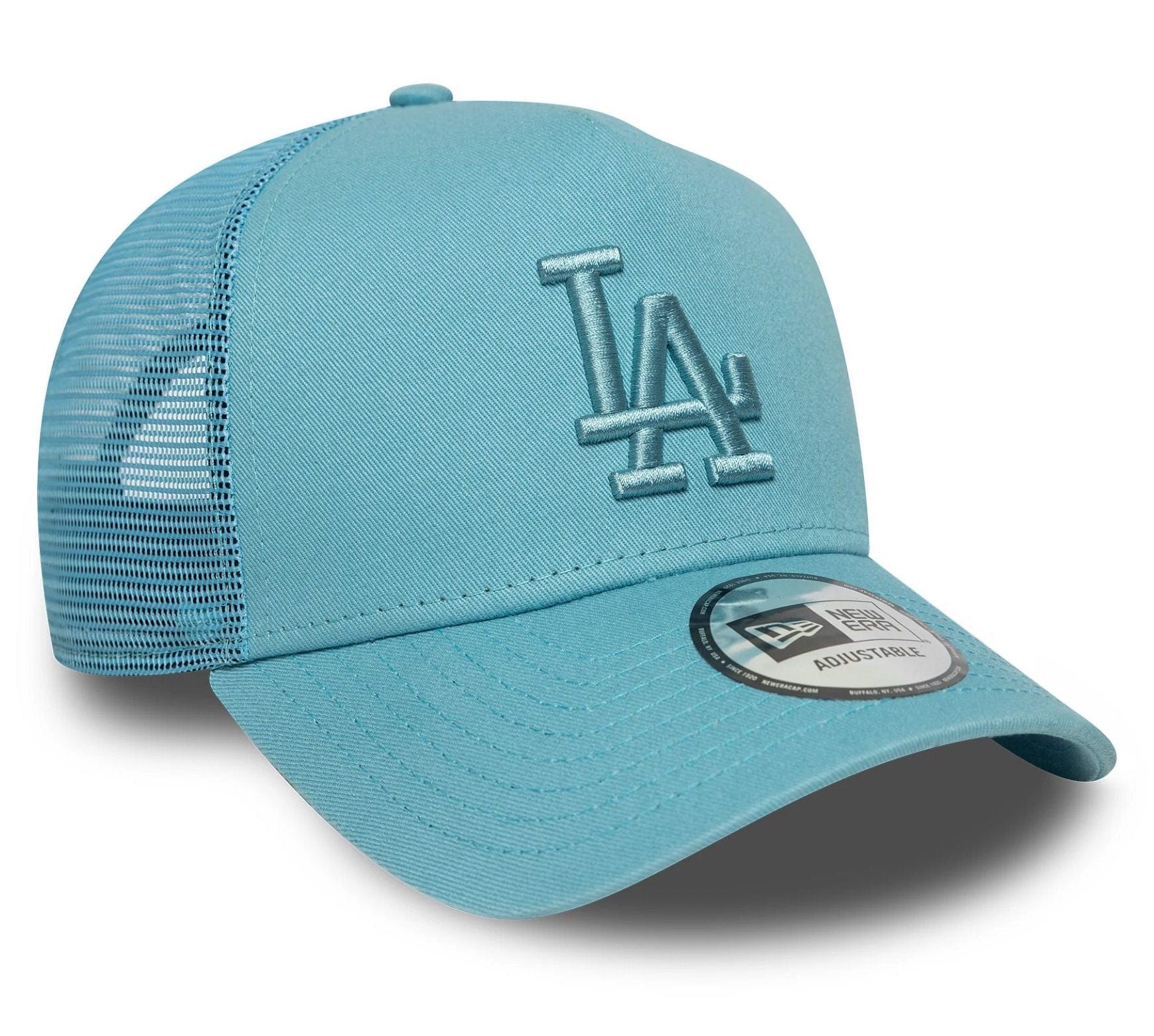 New Era Pastellblaue Türkis LA Dodgers MLB League Essential 9FORTY A-Frame Trucker Cap New Era Pastellblaue Türkis LA Dodgers MLB League Essential 9FORTY A-Frame Trucker Cap