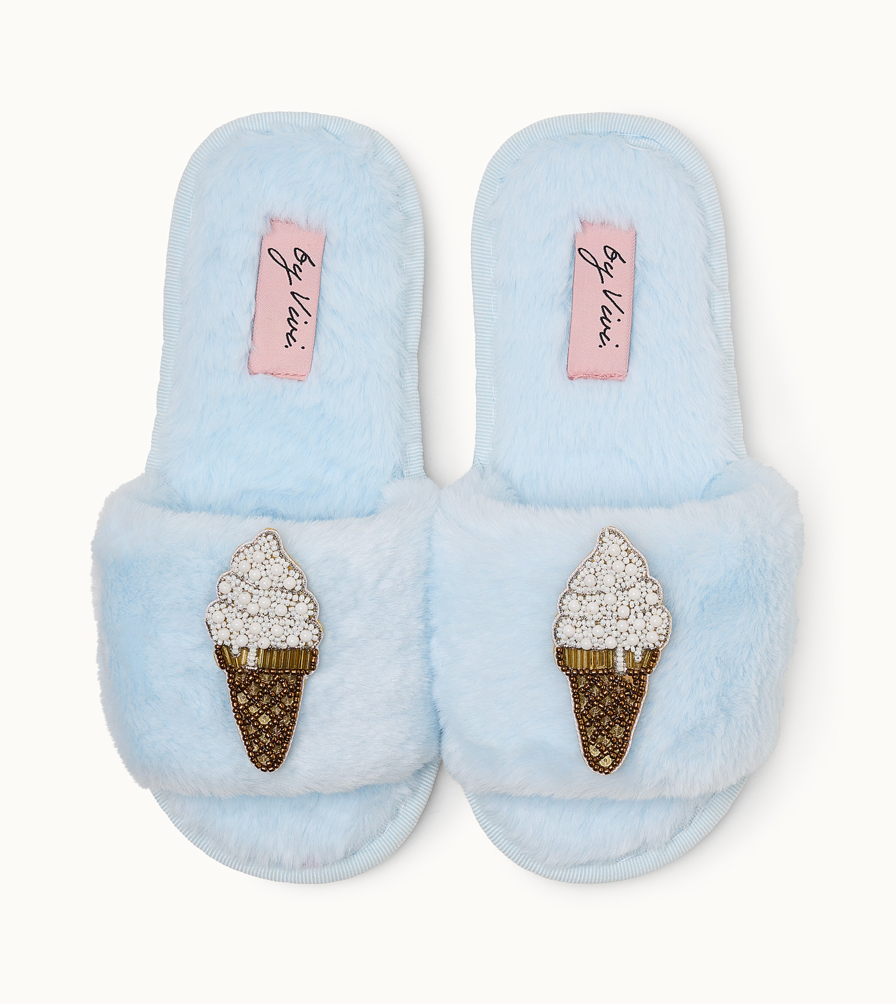 By Vivi Brosche-Set für Slipper oder Mode Eistüte - Soft Ice By Vivi Brosche-Set für Slipper oder Mode Eistüte - Soft Ice