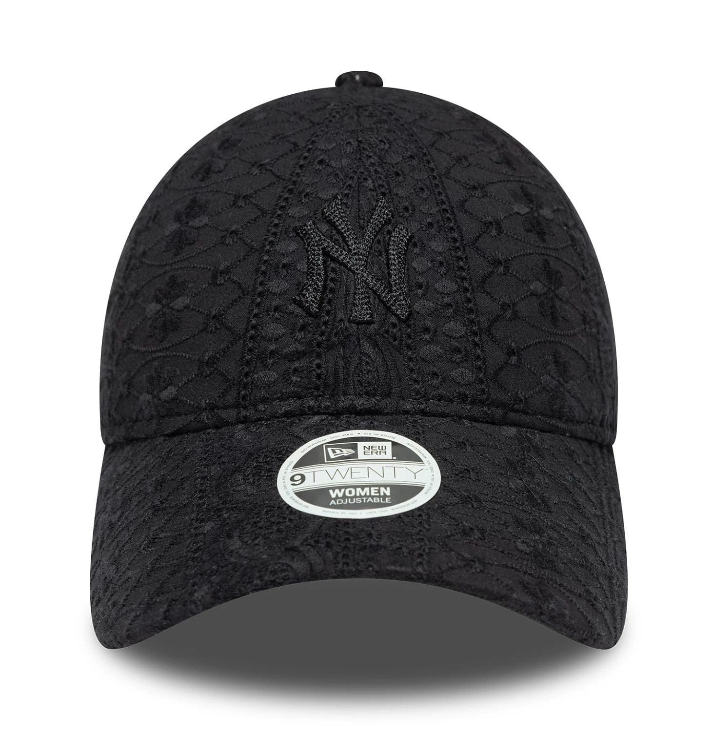 New Era Schwarze New York Yankees Damen MLB Broderie 9TWENTY Verstellbare Cap