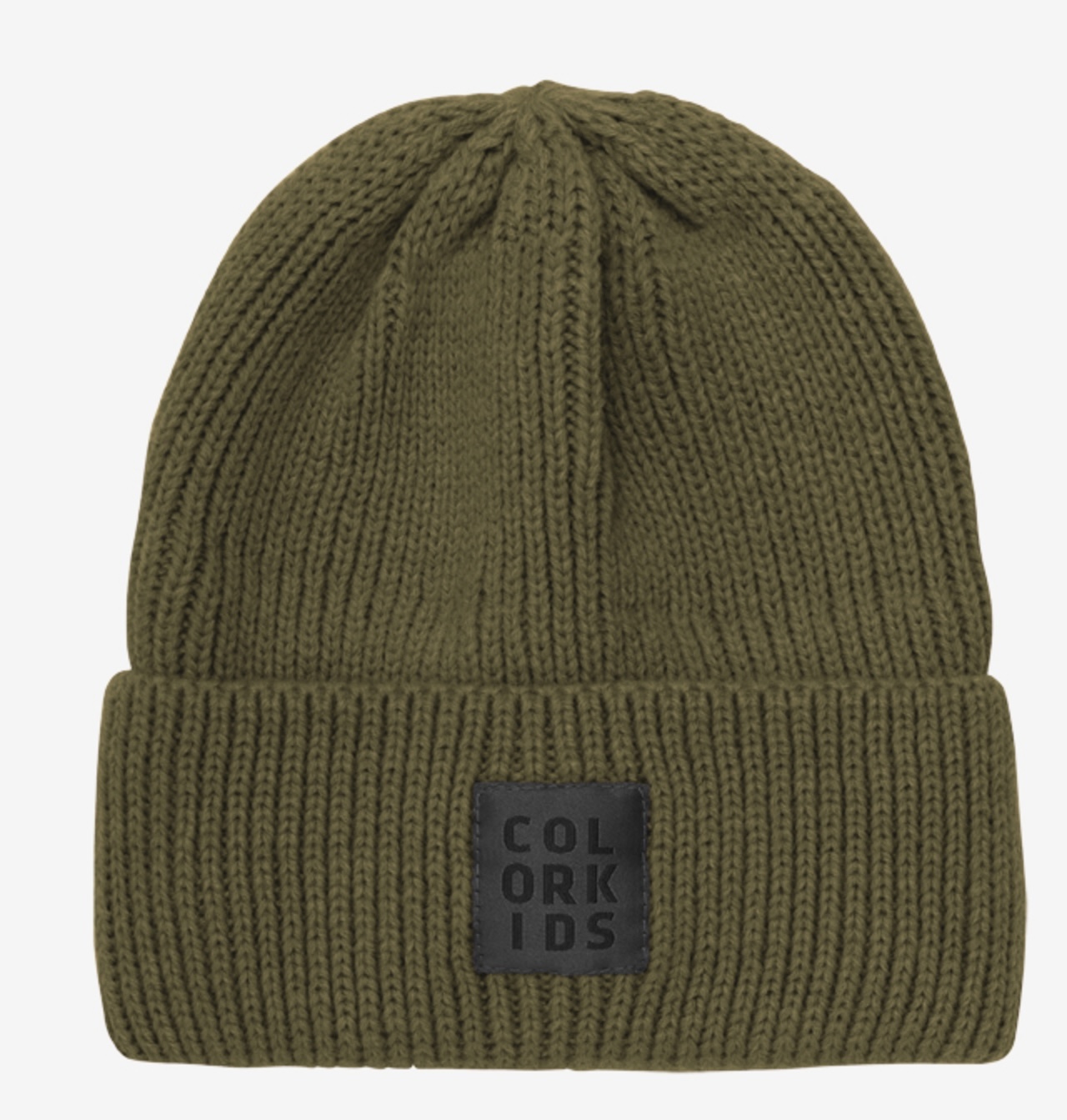 Color Kids Beanie mit Logo in Olive Color Kids Beanie mit Logo in Olive
