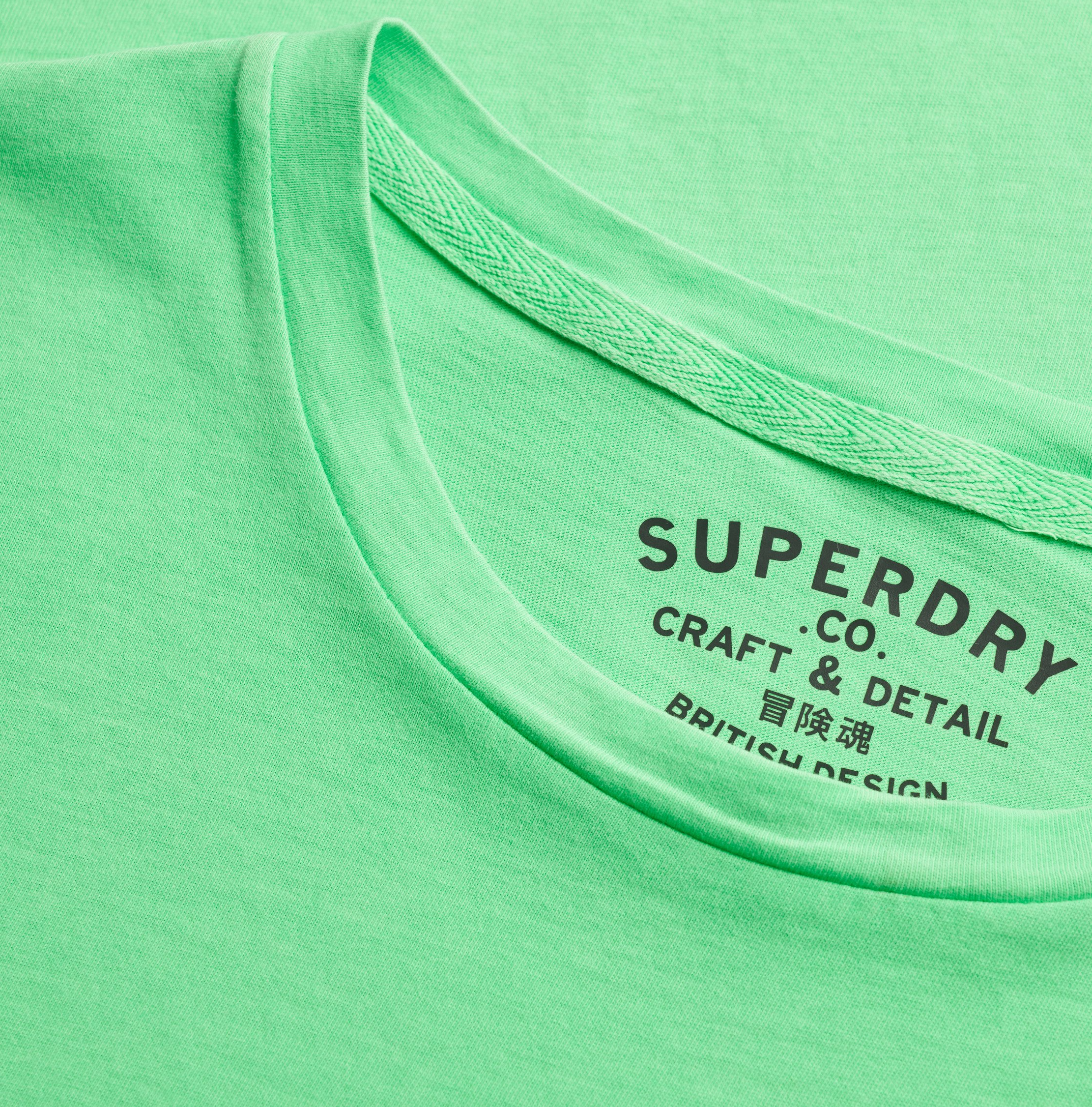Supedry Herren Classic Essential T-Shirt in Neon Grün