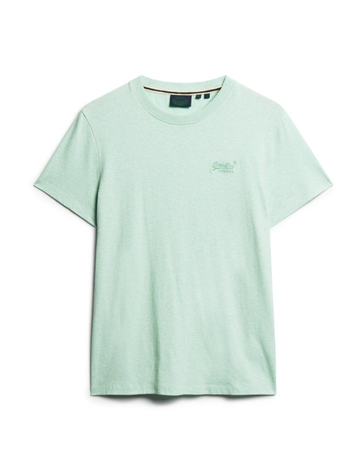 Superdry Herren T-Shirt Essential mit Logo - Light Mint Green Marl Superdry Herren T-Shirt Essential mit Logo - Light Mint Green Marl
