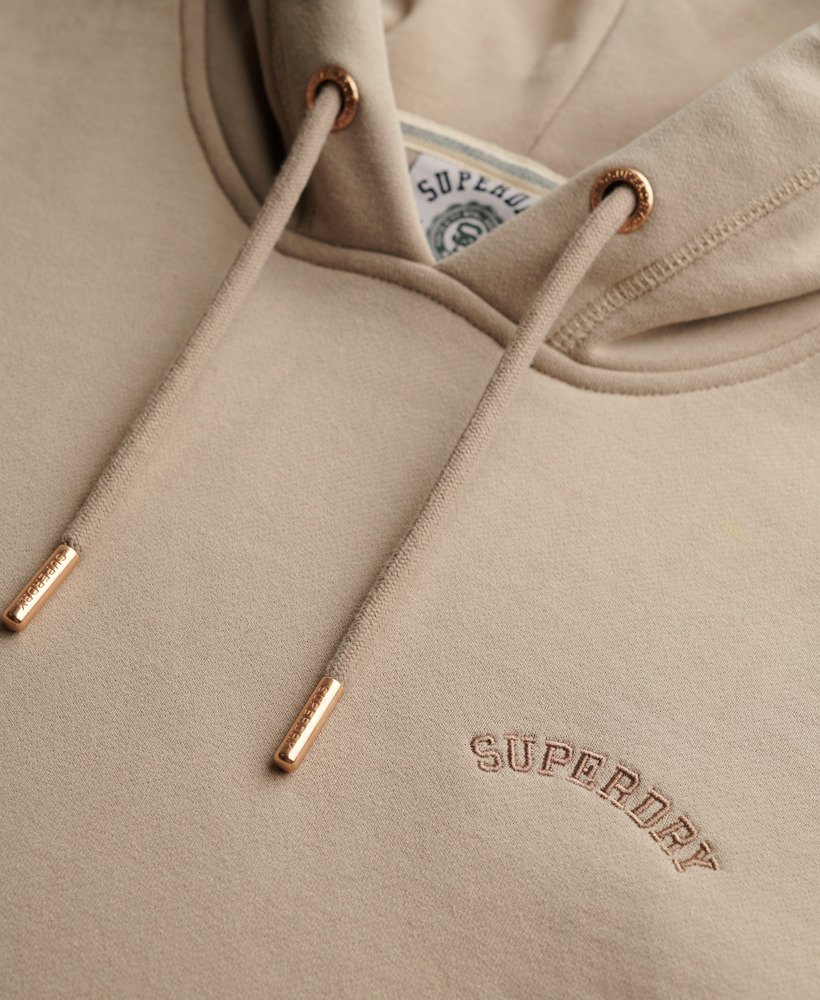 Superdry Country Essential Logo Embroidered Hoodie in Cobblestone Grey Beige Superdry Country Essential Logo Embroidered Hoodie in Cobblestone Grey Beige