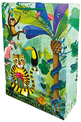 363-82 Edition Gollong Geschenktasche Large - Jungle Tiere