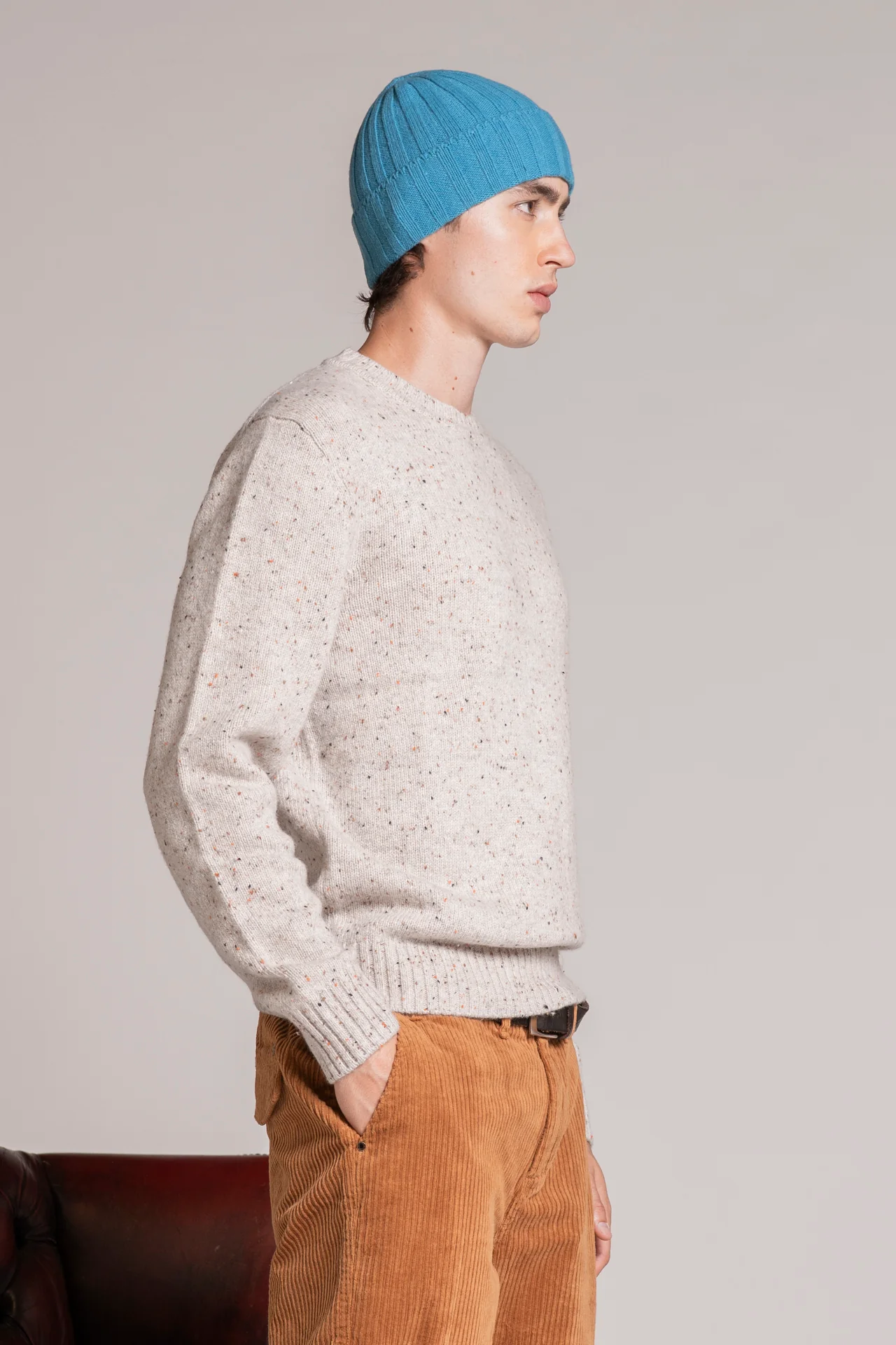 IMPURE George Strickpulli Wolle Pullover Beige Melange IMPURE George Strickpulli Wolle Pullover Beige Melange